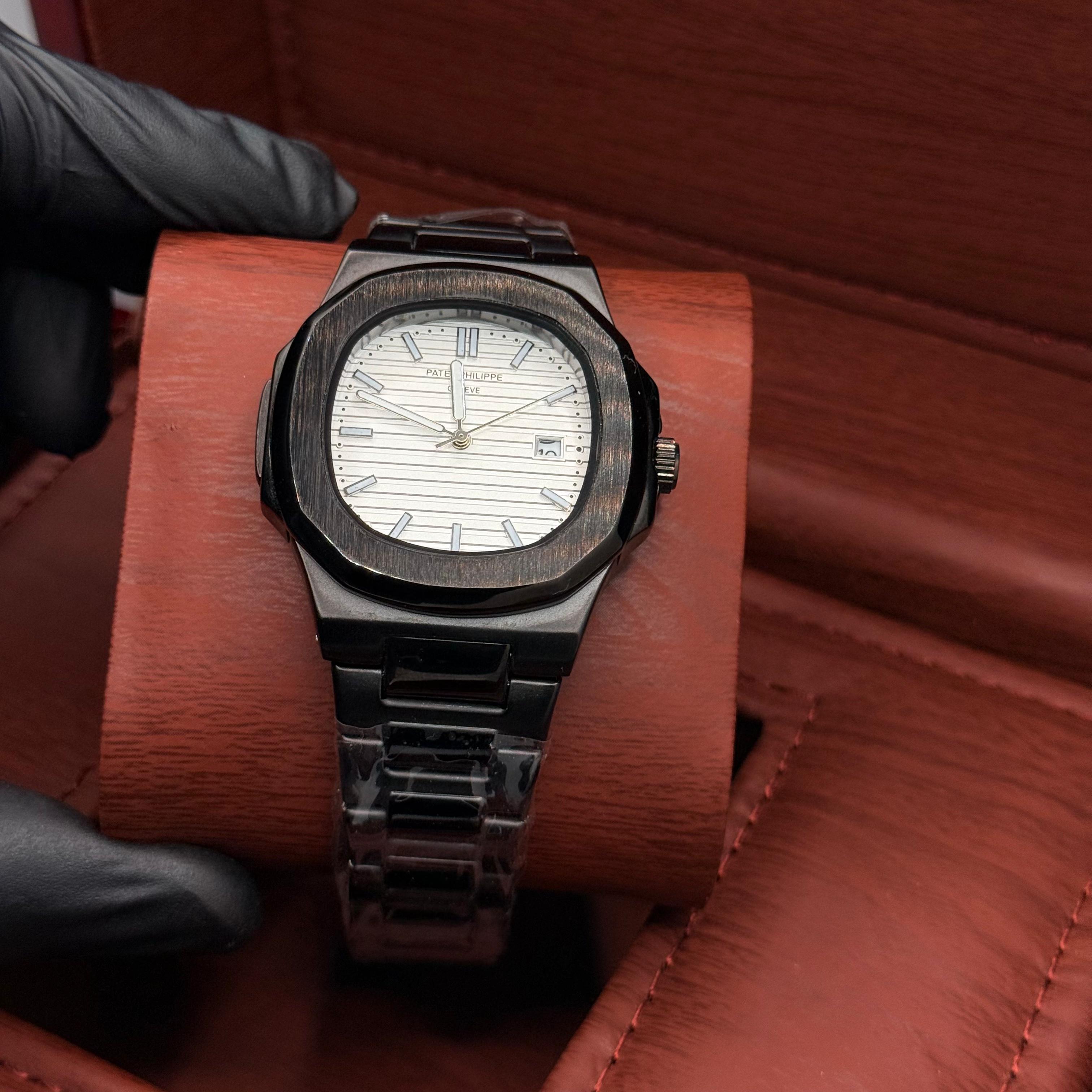 Patek Philippe  Black Classic - White Dial Automatic with Date