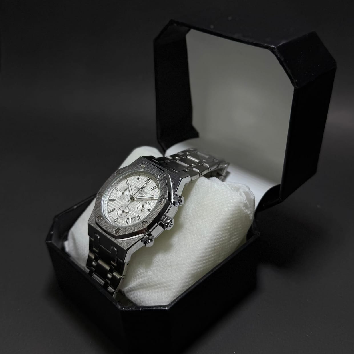 Audemars Piguet White Chronograph Working Watch
