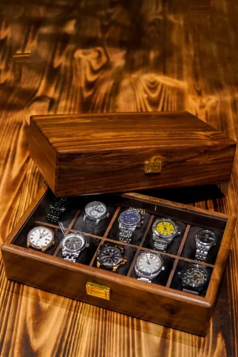 Luxury Wooden Watch Box (10 Pieces)