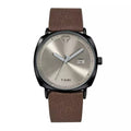 TOMI Men's Quartz Date Leather Strap