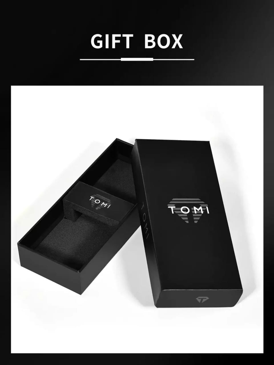 TOMI Men's Quartz Date Leather Strap