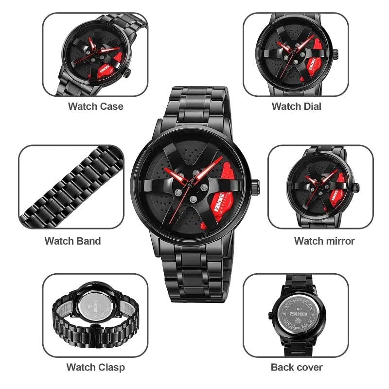 Black Rim Watch With Gripper